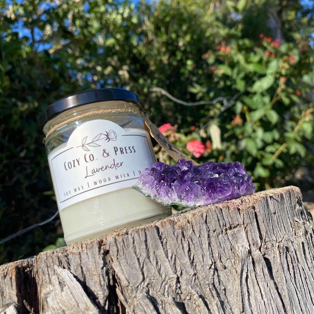 Soy Woodwick Lavender Candle